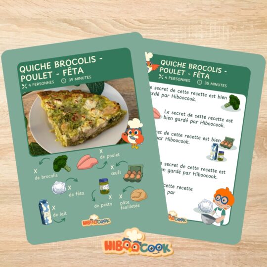 Quiche brocolis - poulet - fêta