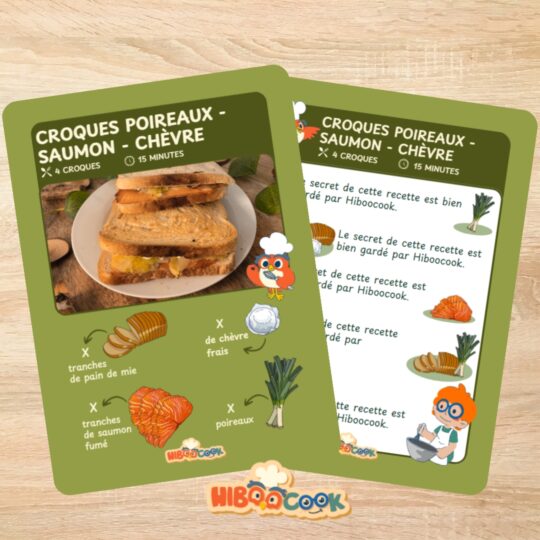 Croques poireaux-saumon-chèvre