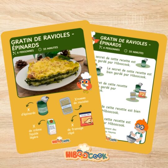 Gratin de ravioles - épinards