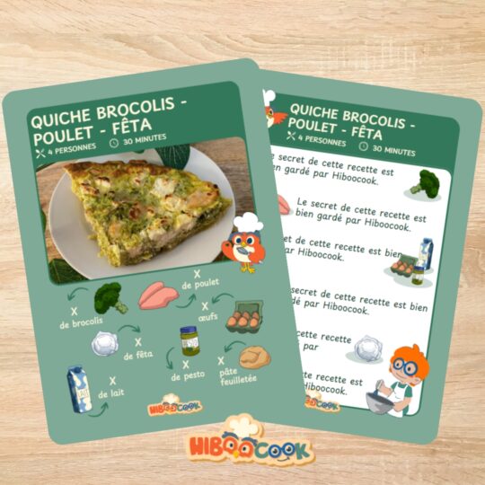 Quiche brocolis - poulet - fêta
